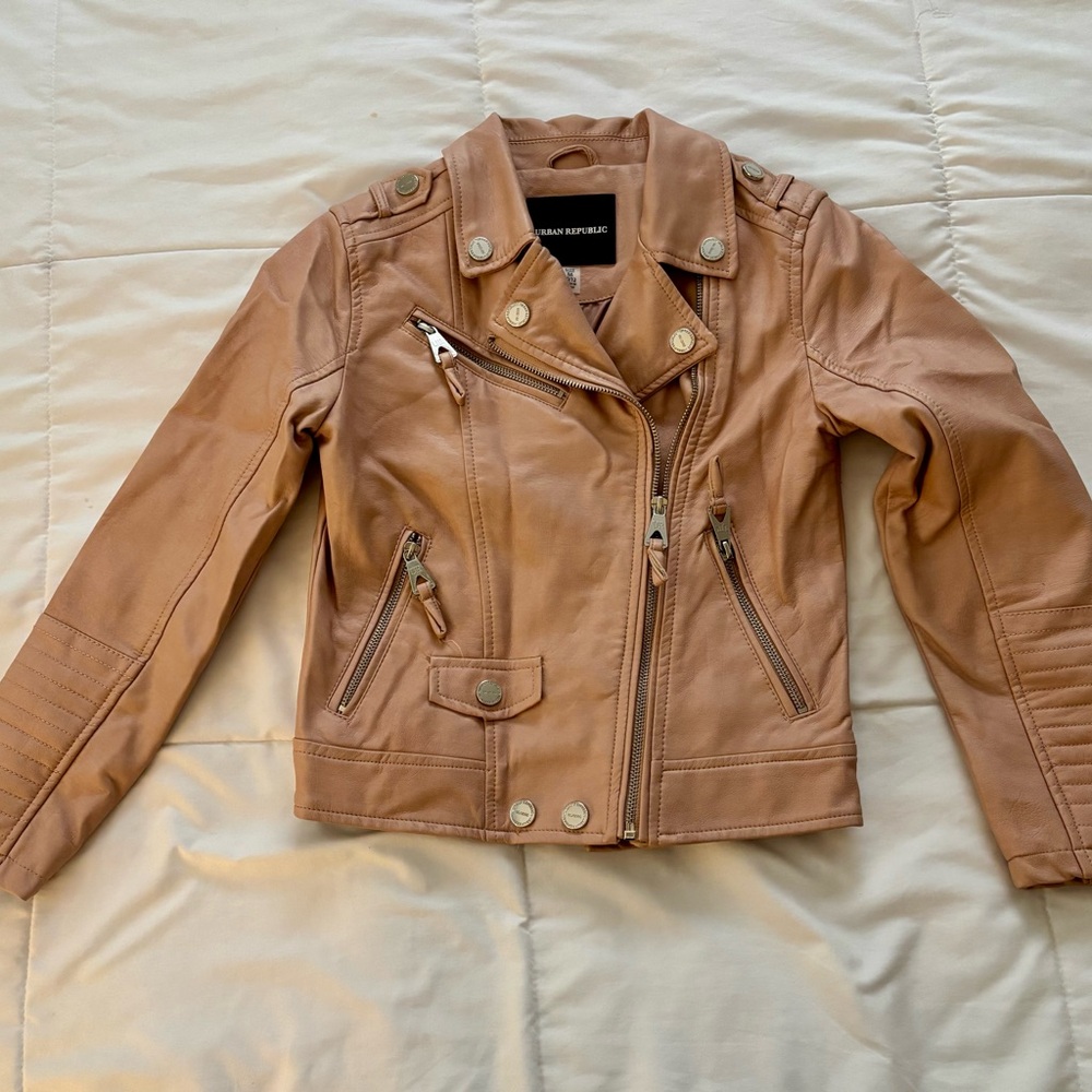 Girl’s Dusty Rose Leather Jacket